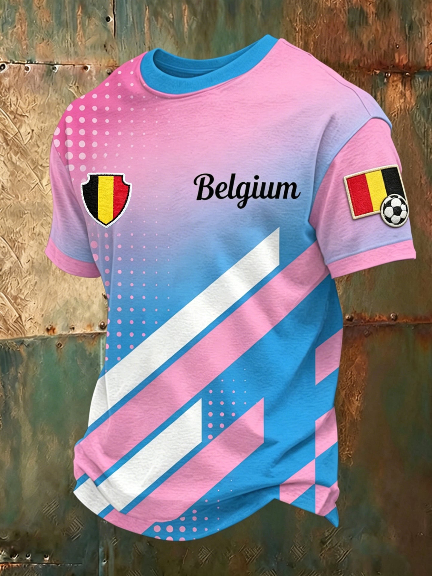 Affiche artistique de match de football belge pour hommes, t-shirt de supporteur