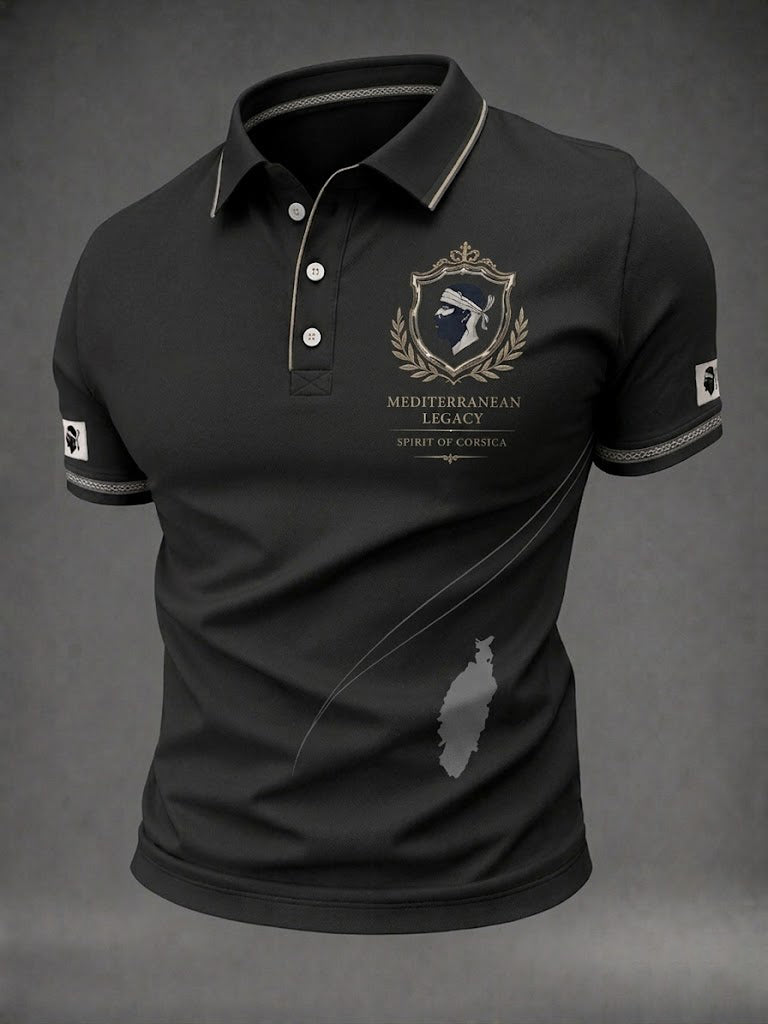 Chemise pour homme à imprimé du drapeau de la Corse