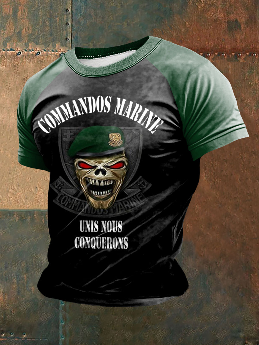 T-shirt à manches courtes Commandos Marine pour homme