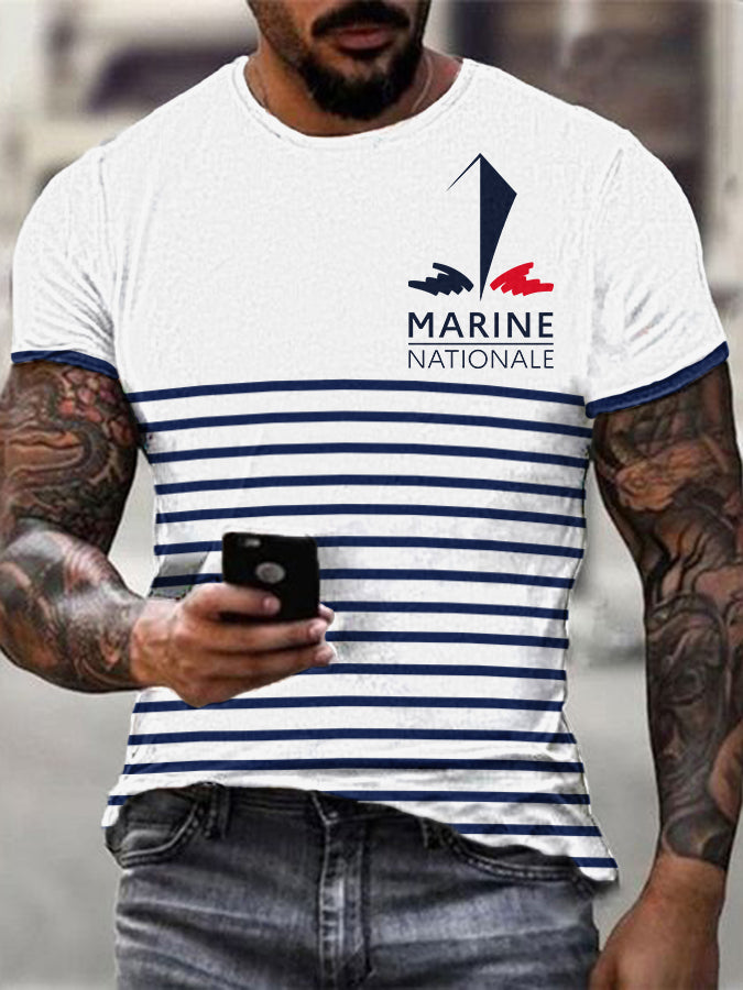 T-shirt à manches courtes Marine Nationale Homme