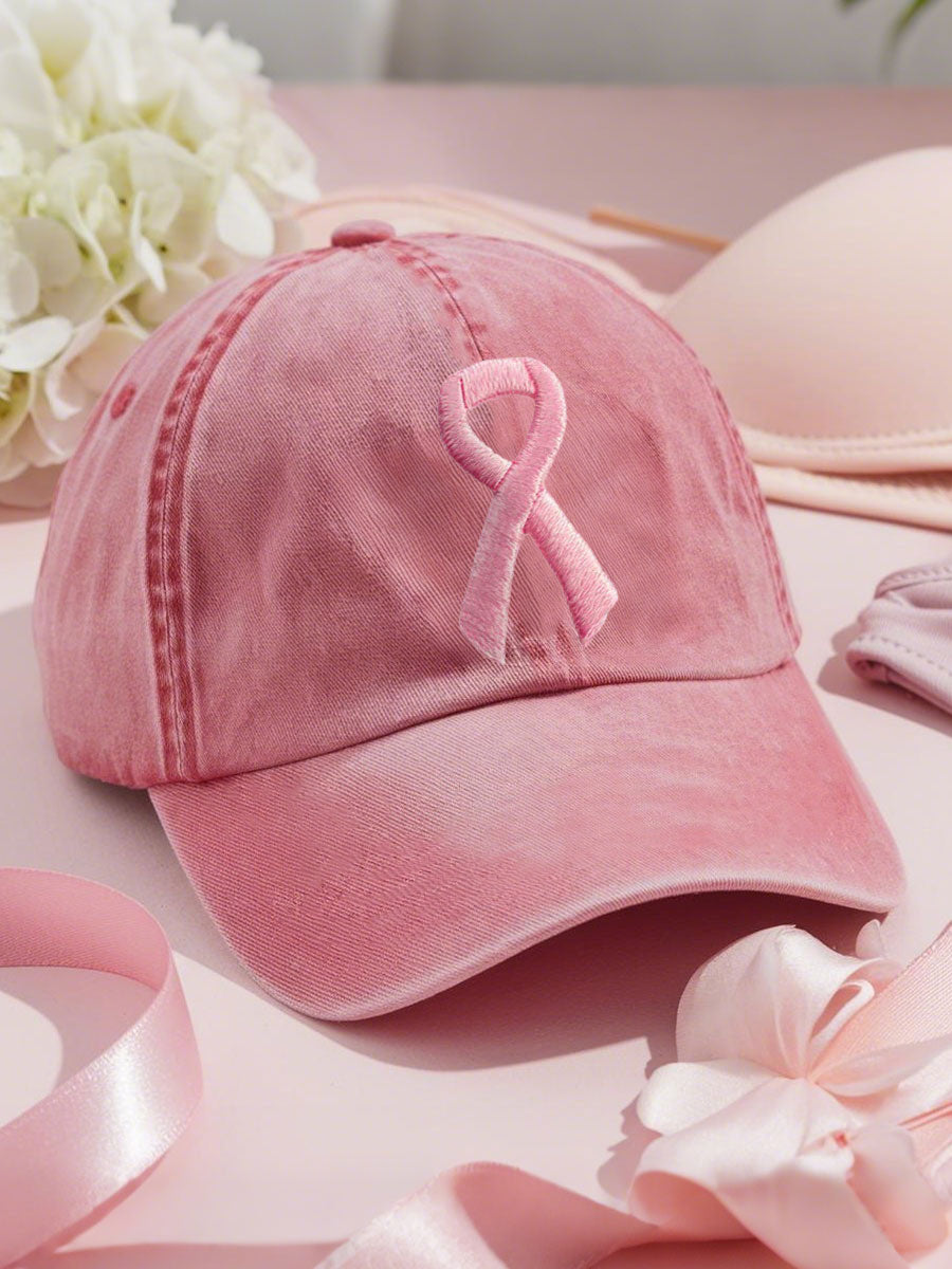 Chapeaux unisexes de ruban rose de conscience de cancer du sein