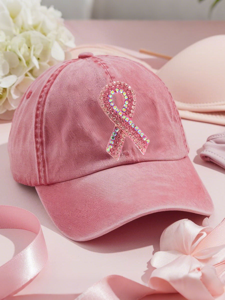 Chapeaux unisexes de ruban rose de conscience de cancer du sein
