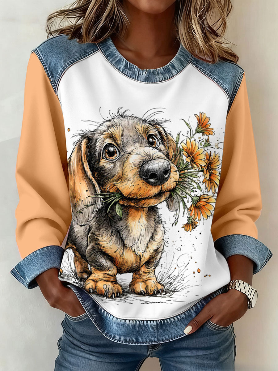 Sweatshirts Teckel Femme