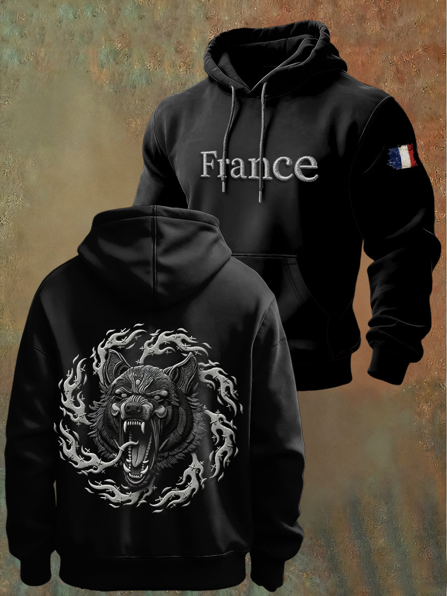 Sweat-shirt décontracté créatif du drapeau français pour hommes