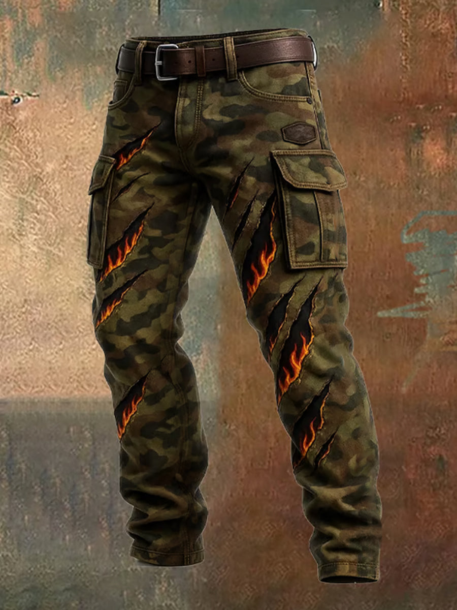 Pantalon de travail décontracté de style d'affaires rétro pour hommes