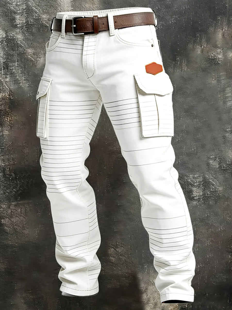 Pantalon de travail décontracté de style d'affaires rétro pour hommes