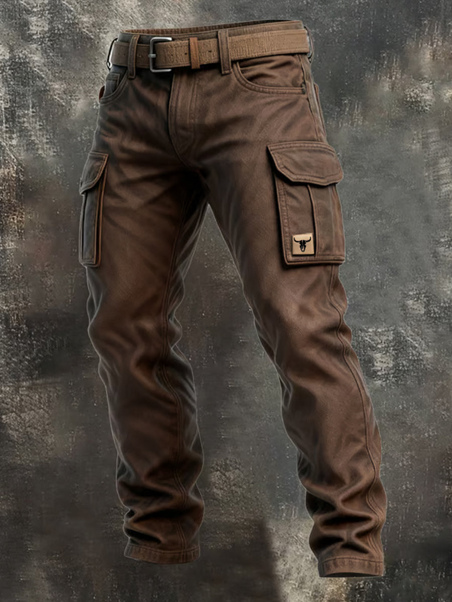 Pantalon de travail décontracté de style d'affaires rétro pour hommes