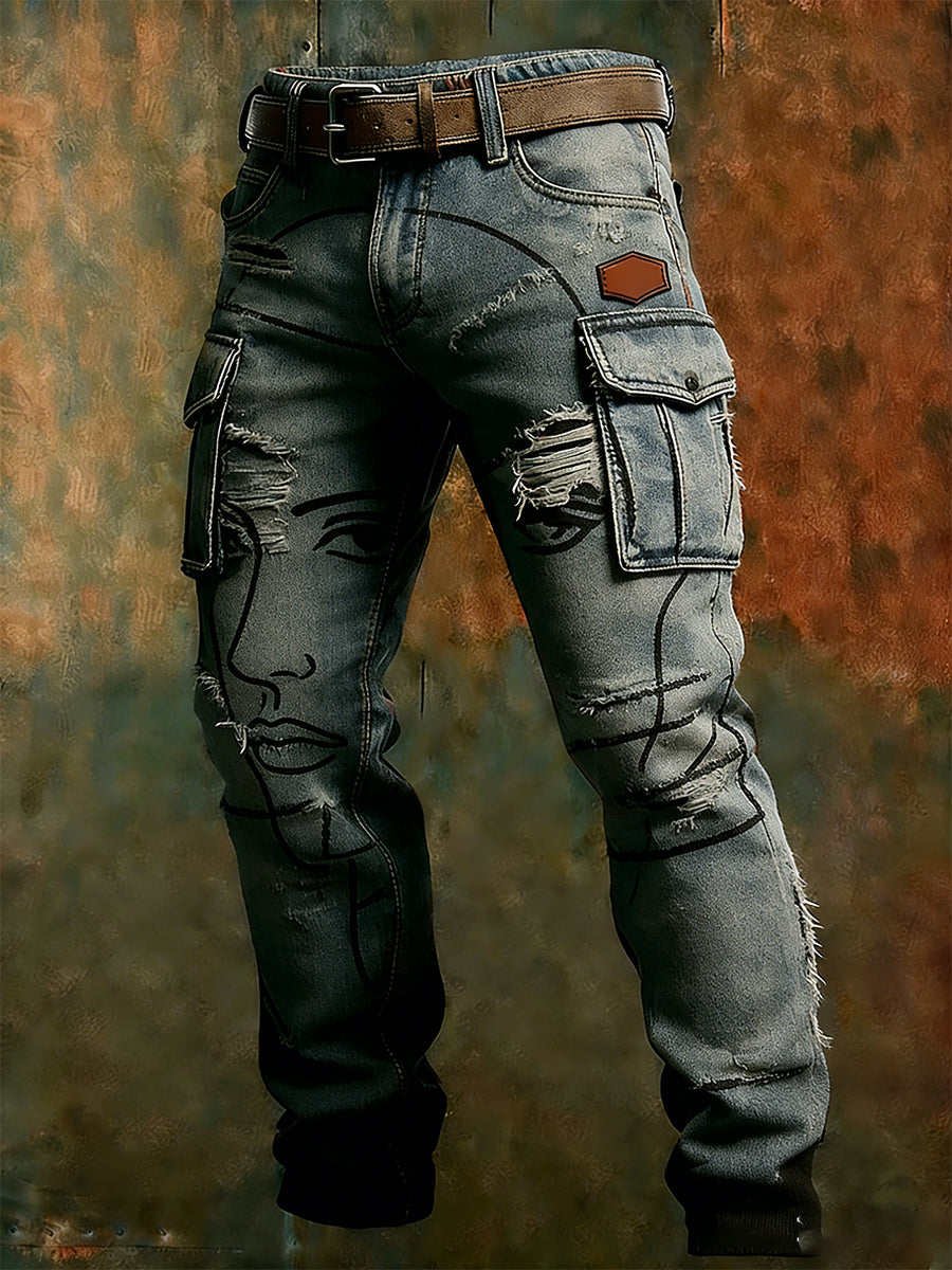 Pantalon de travail décontracté de style d'affaires rétro pour hommes