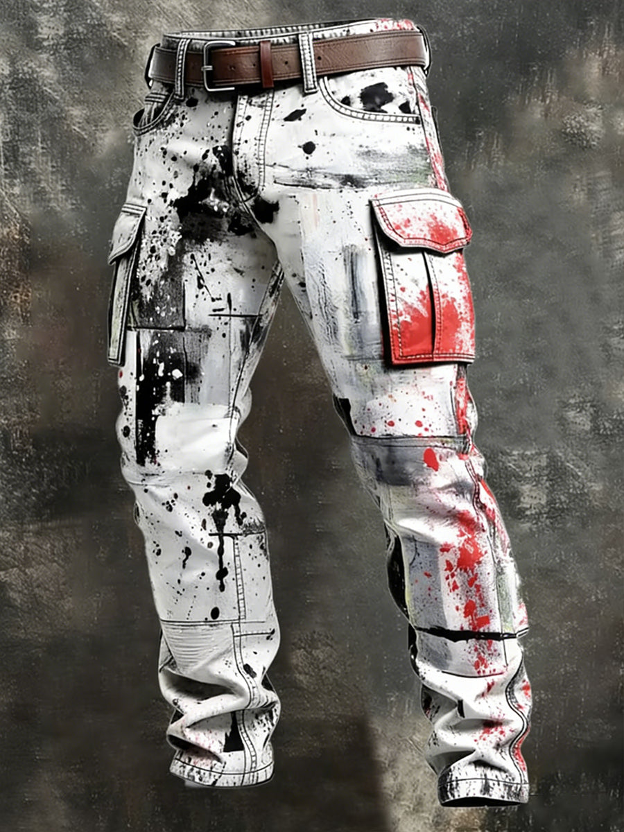 Pantalon de travail décontracté de style d'affaires rétro pour hommes