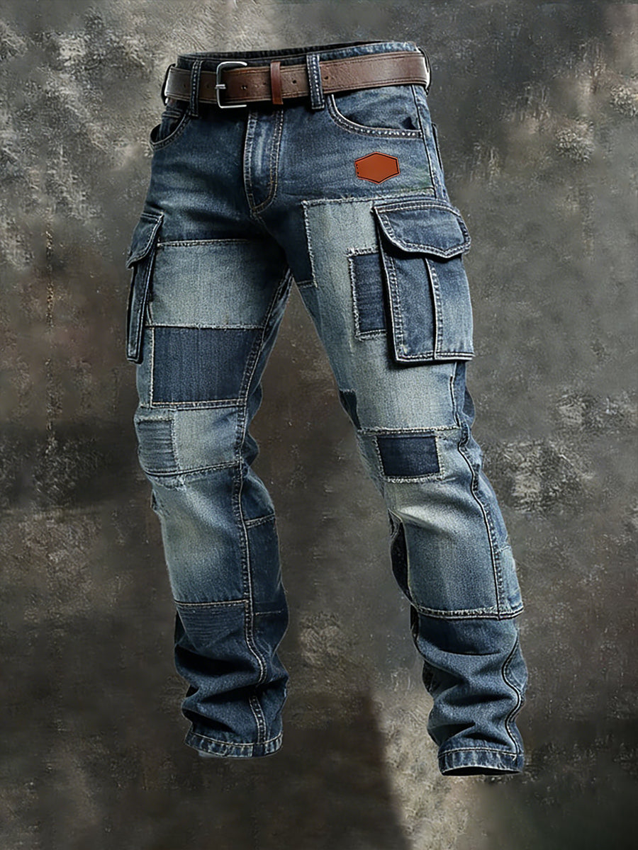 Pantalon de travail décontracté de style d'affaires rétro pour hommes
