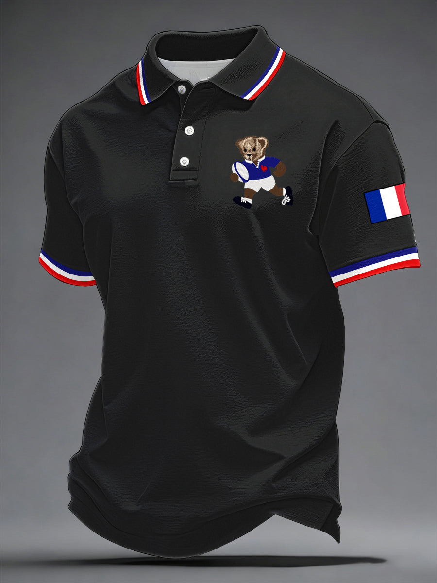 Chemise imprimée de rugby France pour hommes