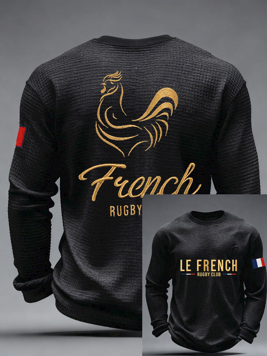 T-shirt à manches longues Le French Rugby Club Waffle Homme