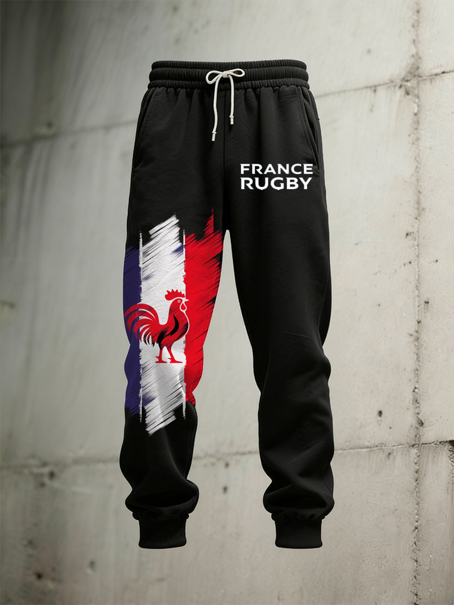 Pantalon Fan de rugby français imprimé pour homme