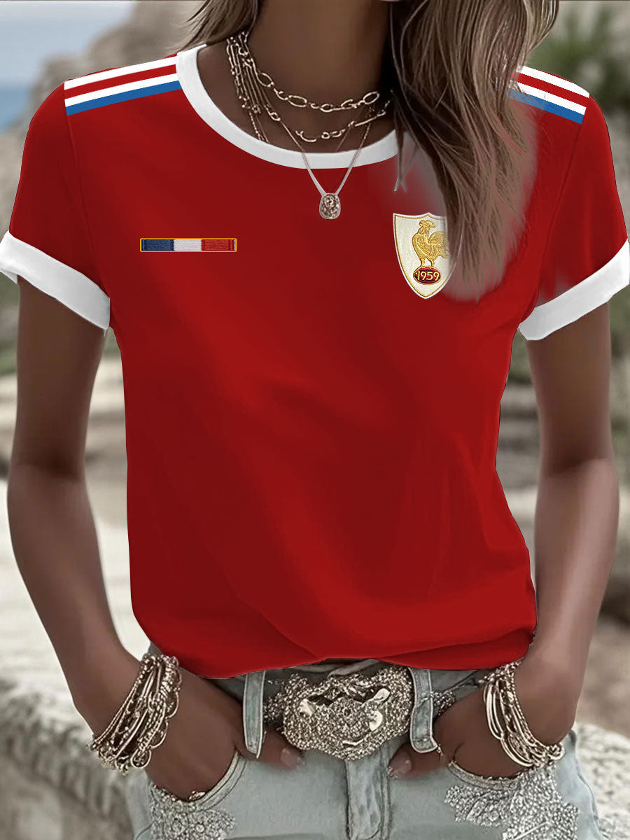 T-shirt manches courtes France Rugby Femme