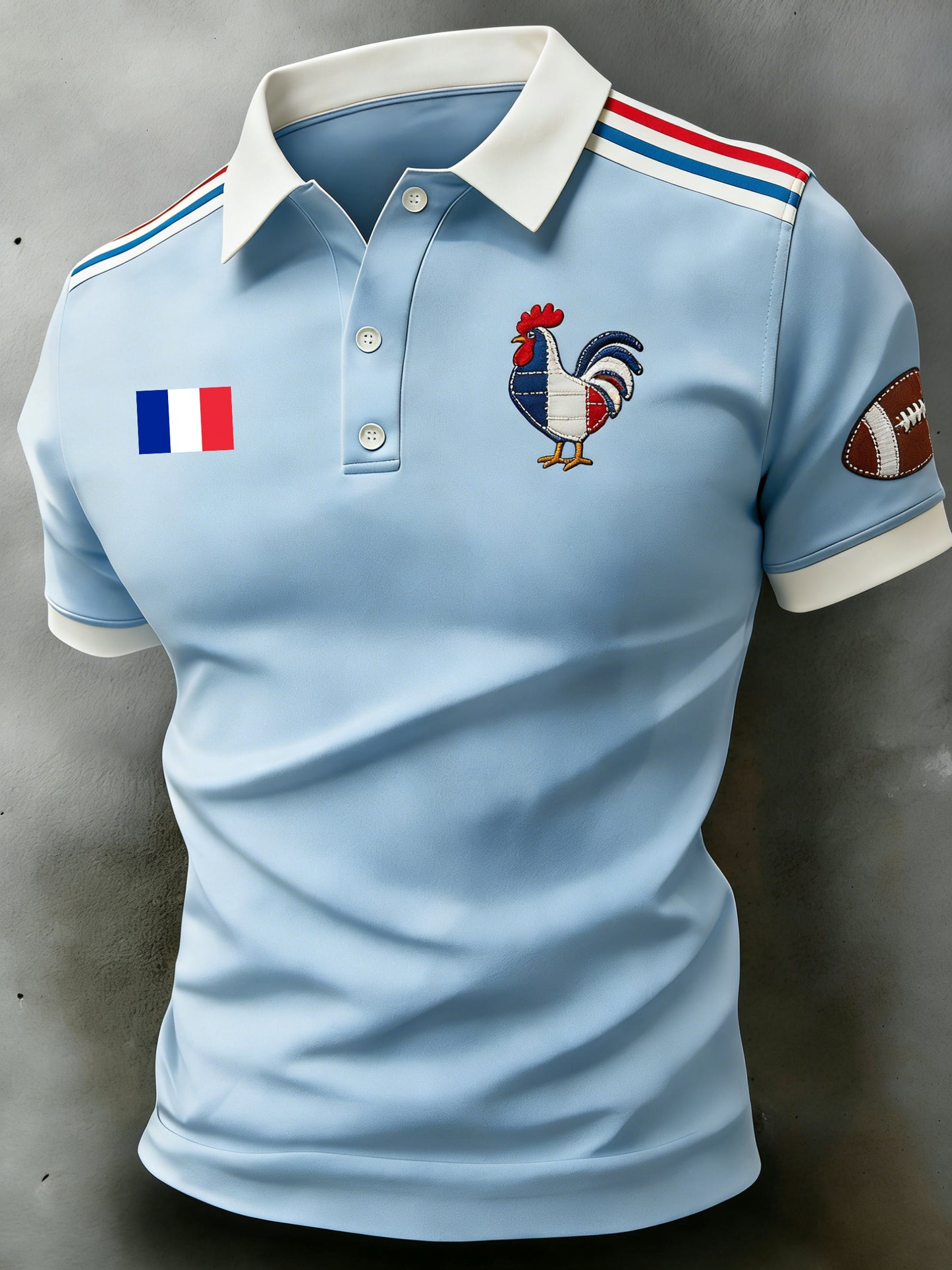Polo Homme Imprimé Thème Rugby