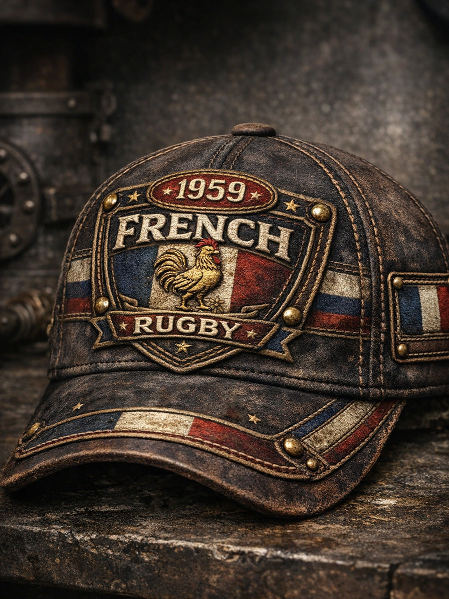 Chapeau décontracté rétro de style rugby français