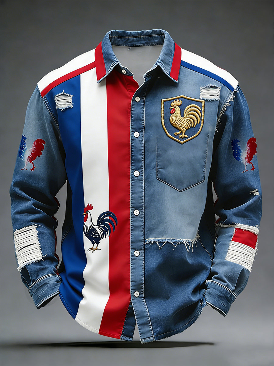 Chemise de rugby rétro de style français