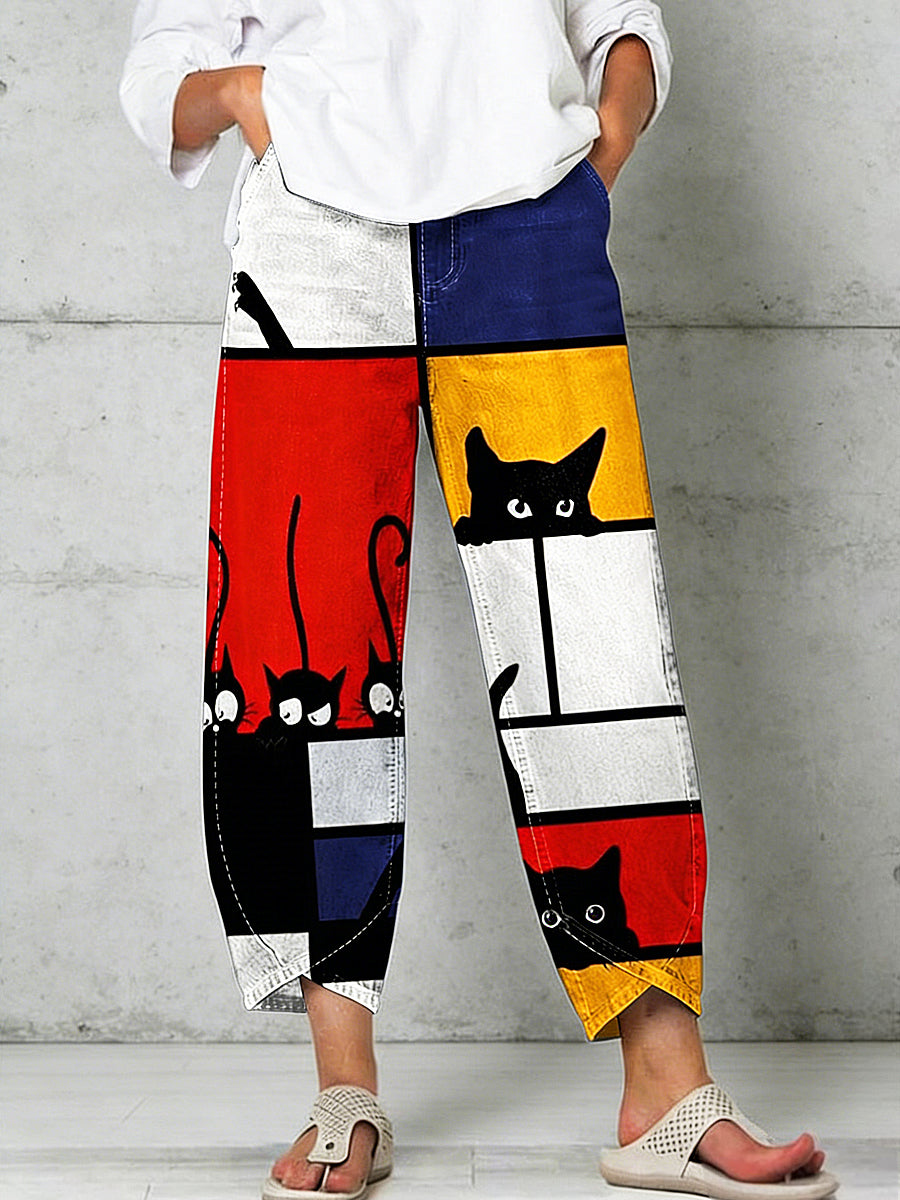 Pantalon pour femme à imprimé animalier