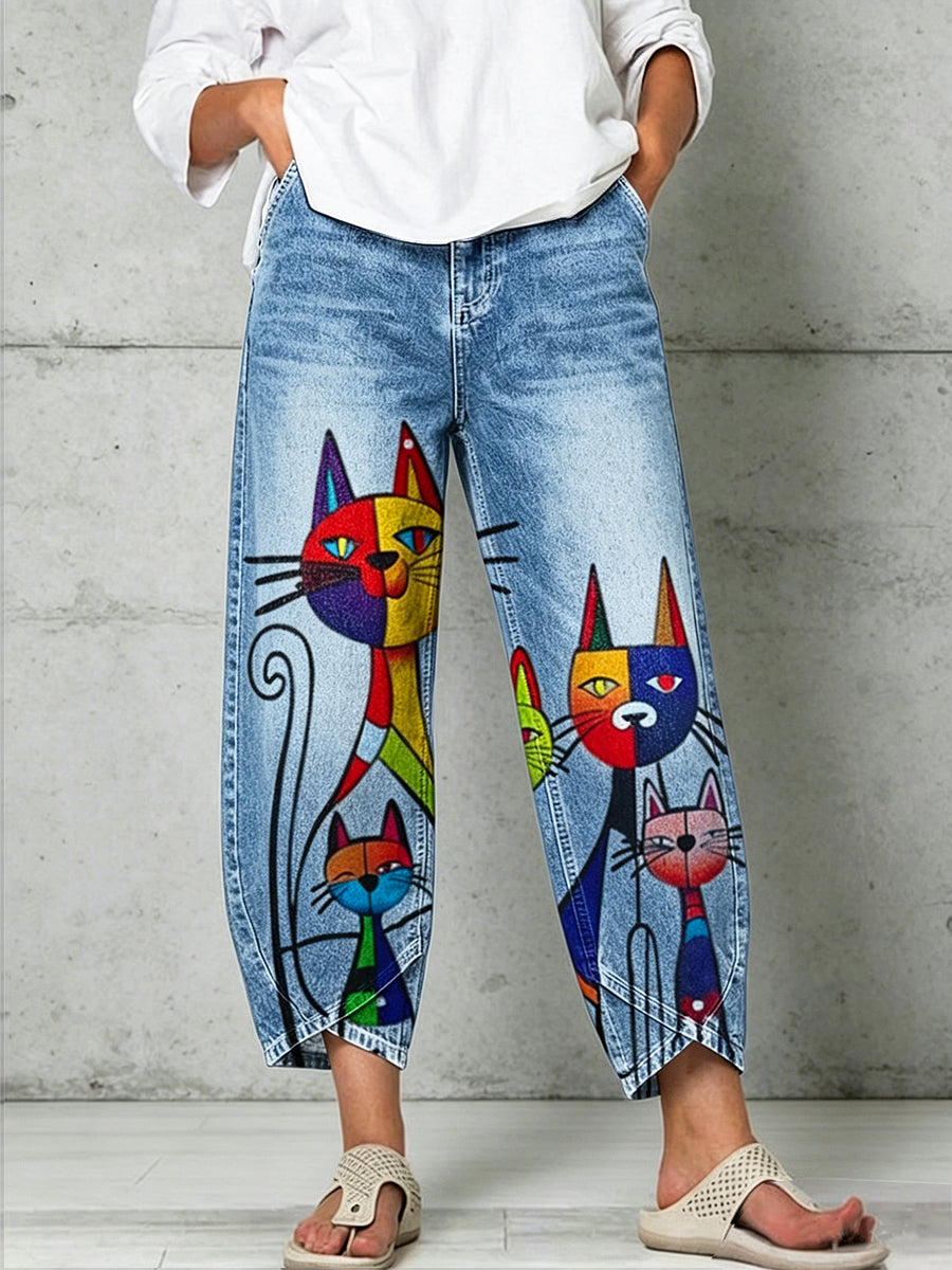 Pantalon pour femme à imprimé animalier