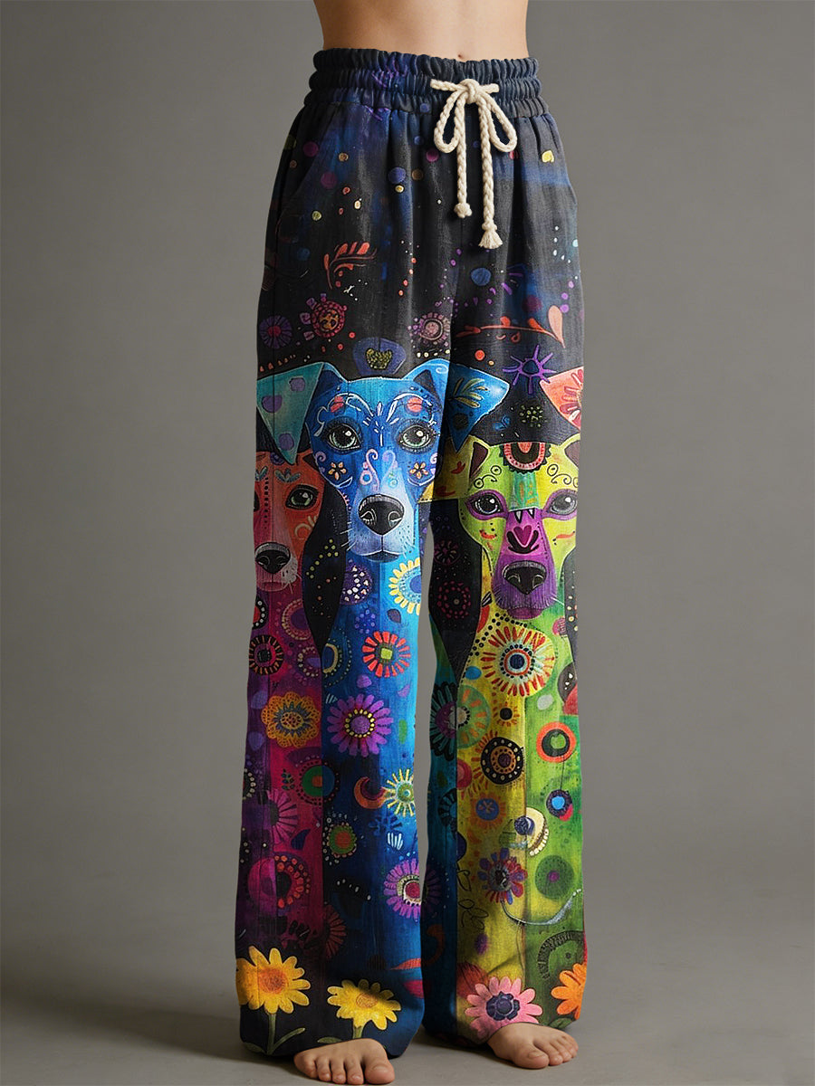 Pantalon pour femme à imprimé animalier