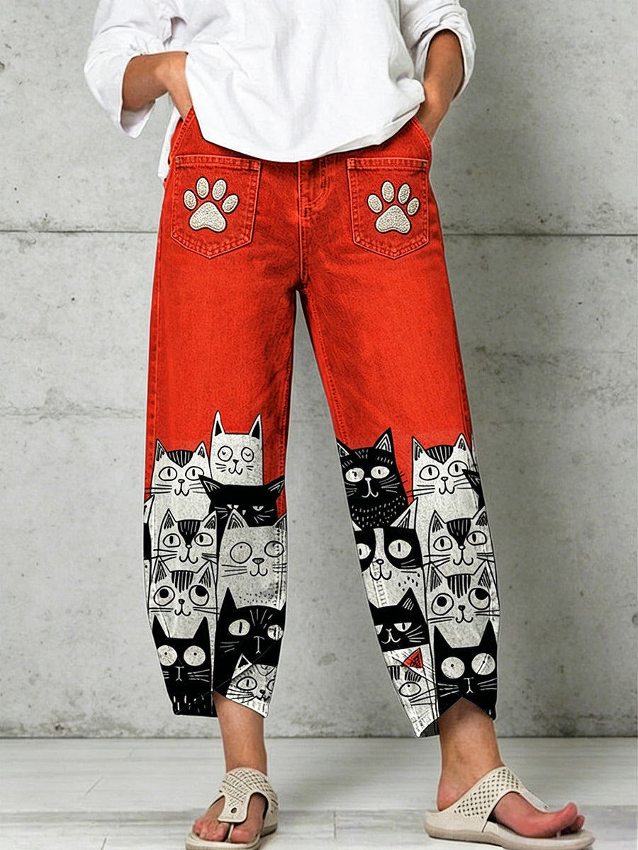 Pantalon pour femme à imprimé animalier
