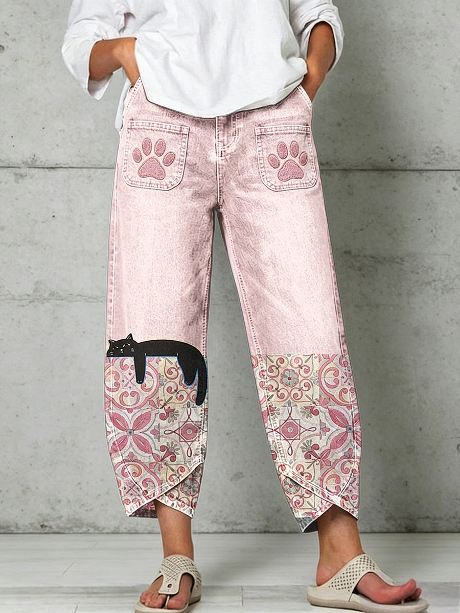 Pantalon pour femme à imprimé animalier