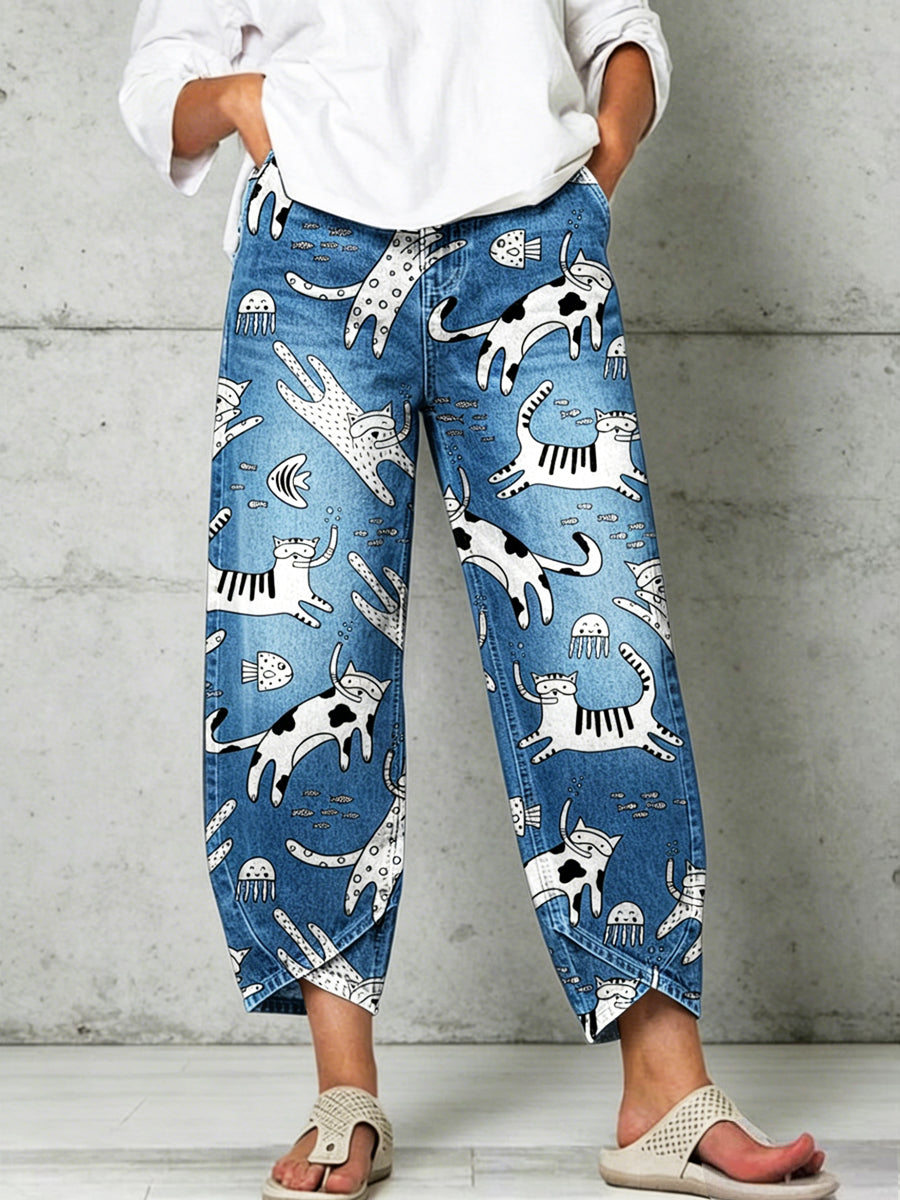Pantalon pour femme à imprimé animalier