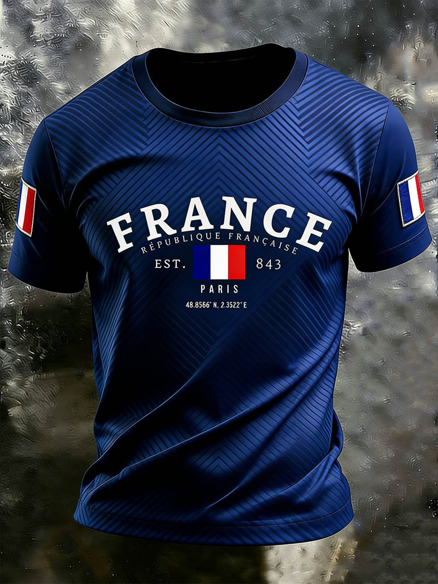 T-shirt manches courtes France pour homme