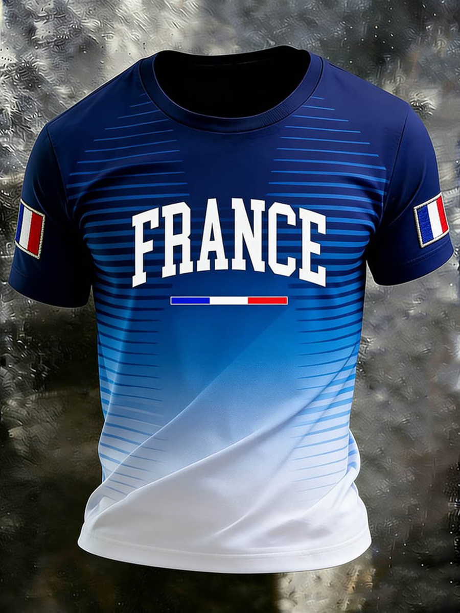 T-shirt à manches courtes pour hommes, France