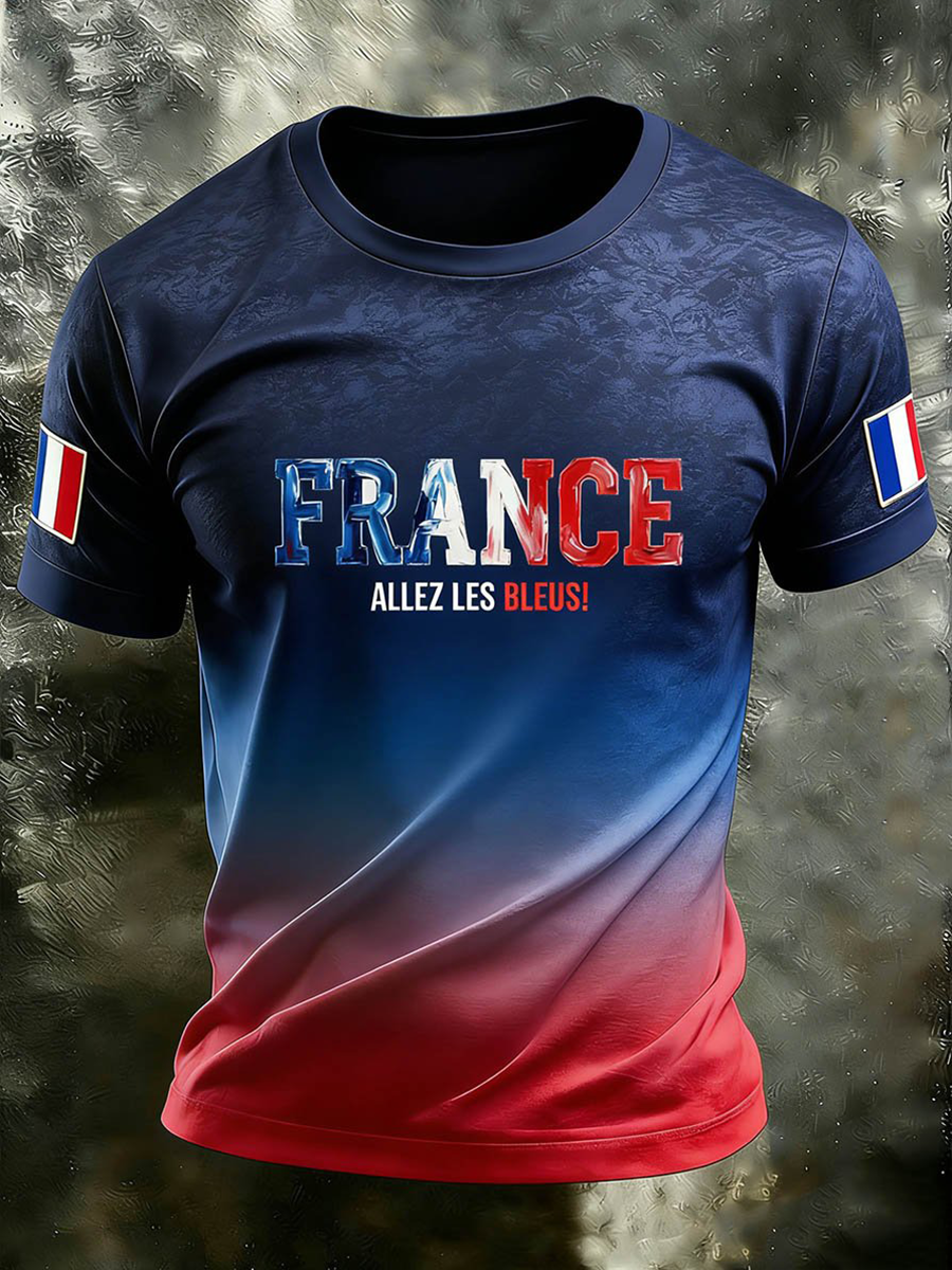 T-shirt à manches courtes pour hommes, France