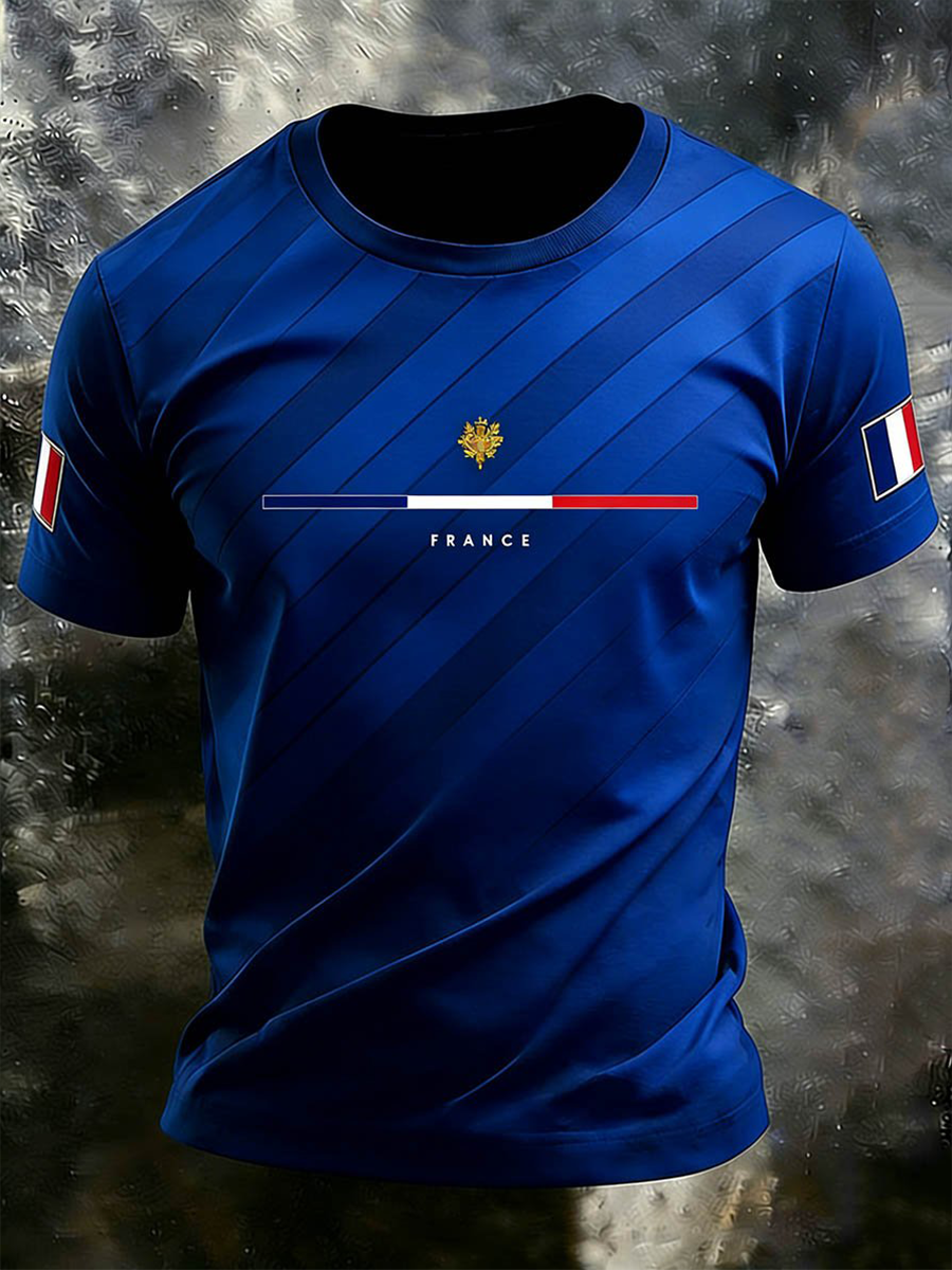 T-shirt à manches courtes pour hommes, France