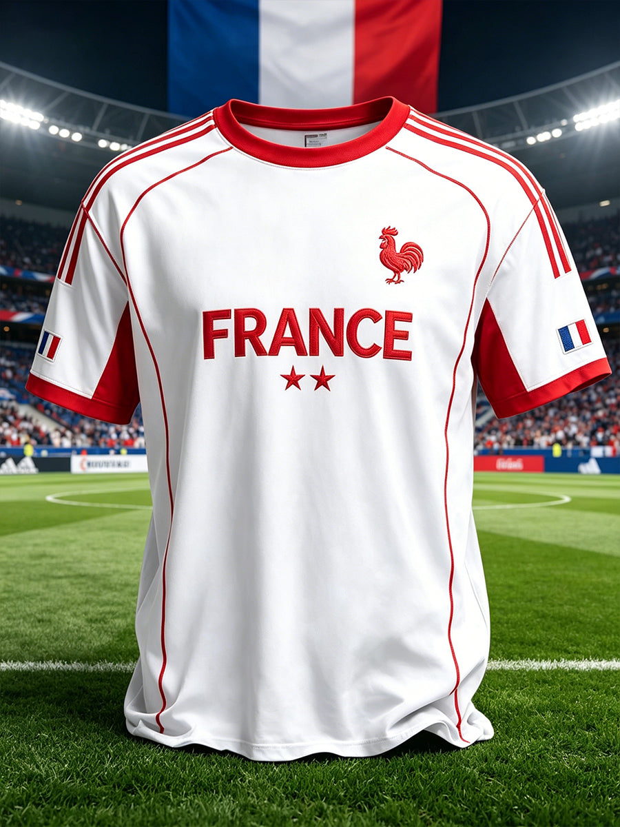 T-shirt imprimé à thème football pour hommes