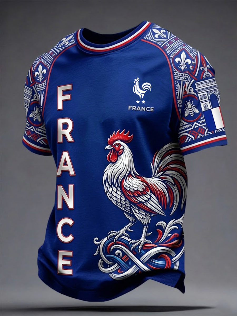 T-shirt à manches courtes pour hommes, France