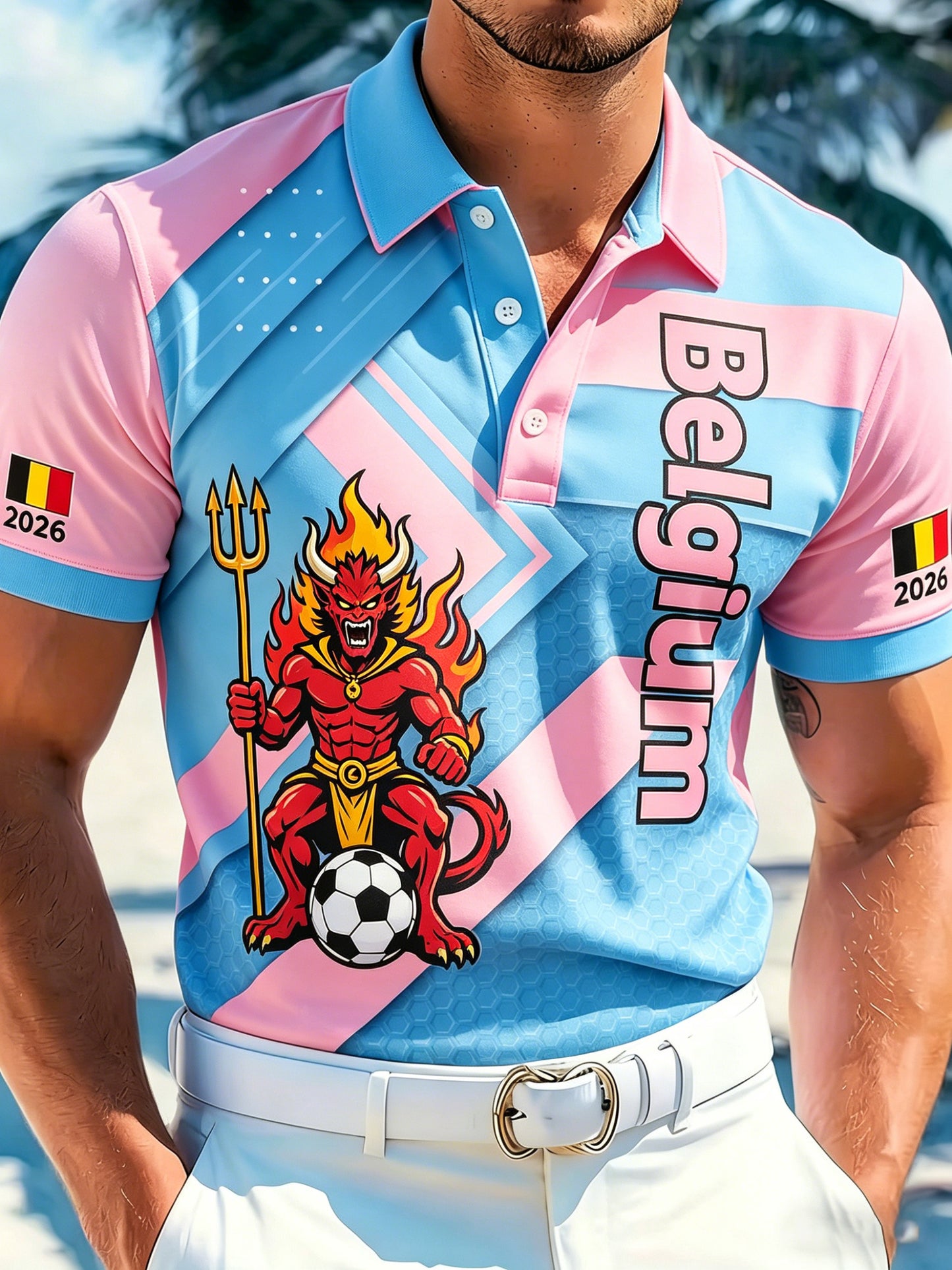 Affiche d'art pour les supporters du football belge masculin – Polo