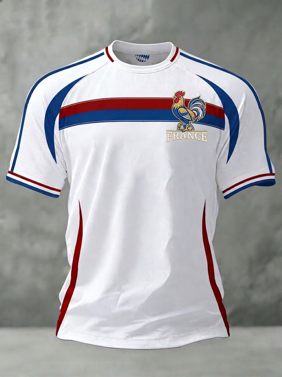 T-shirt imprimé France Football pour hommes
