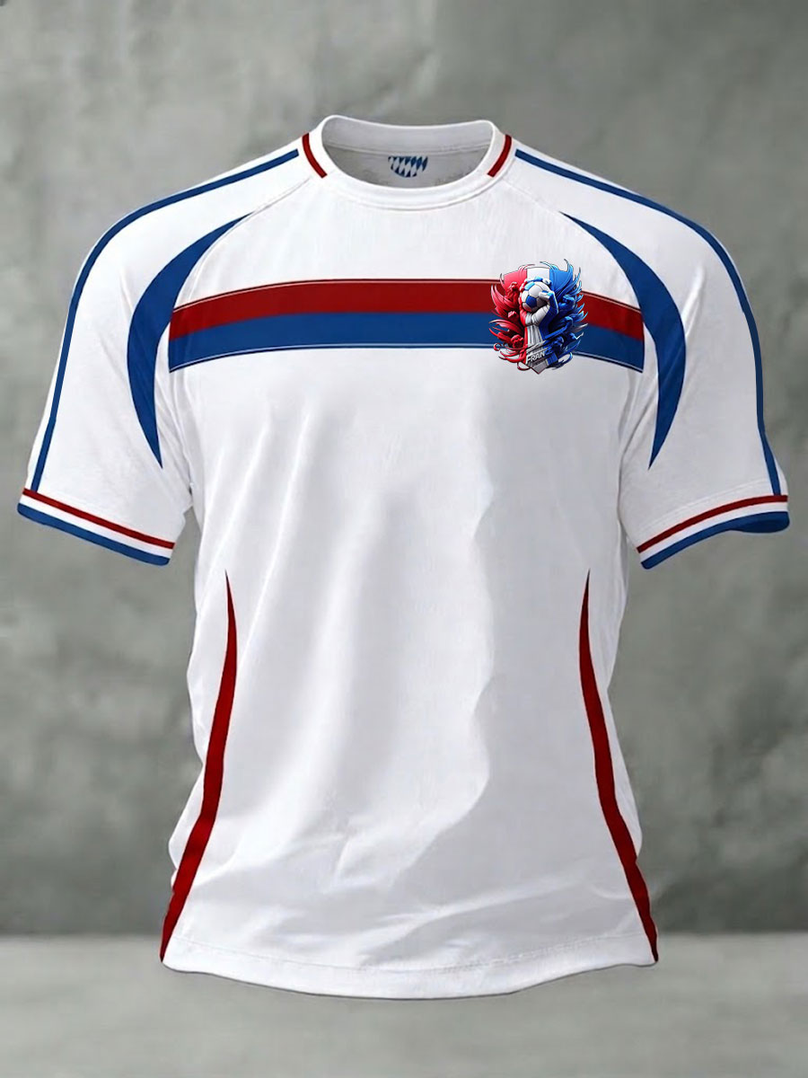 T-shirt imprimé France Football pour hommes