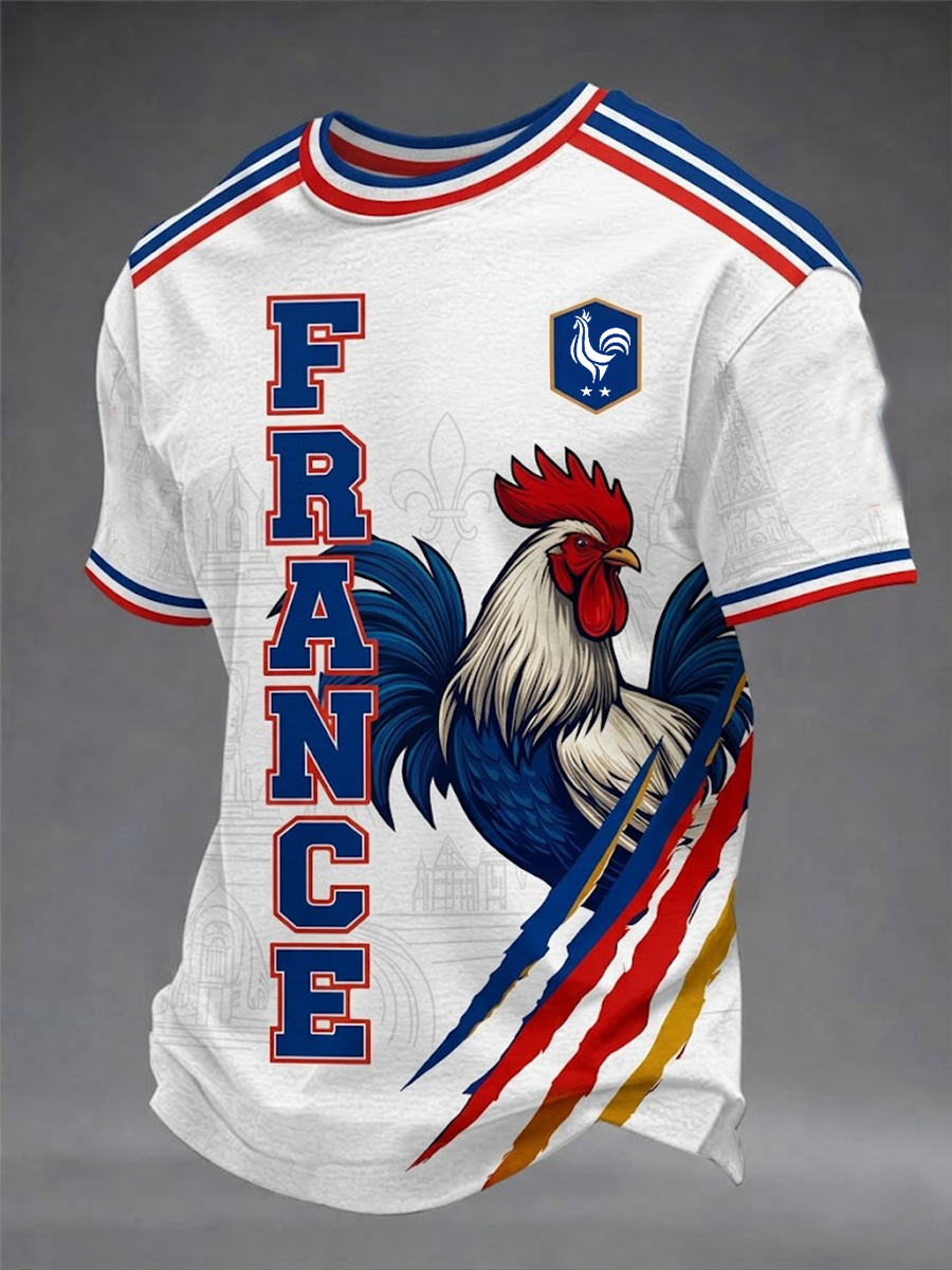 T-shirt à manches courtes pour hommes, France