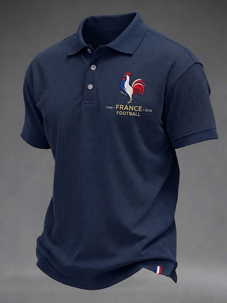 Chemise pour hommes avec imprimé football français