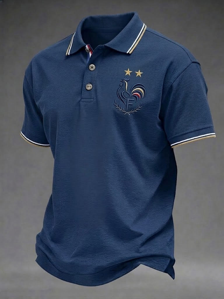 Chemise pour hommes avec imprimé football français