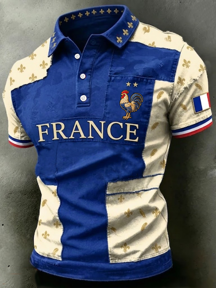 Chemise France Coq Gaulois pour hommes