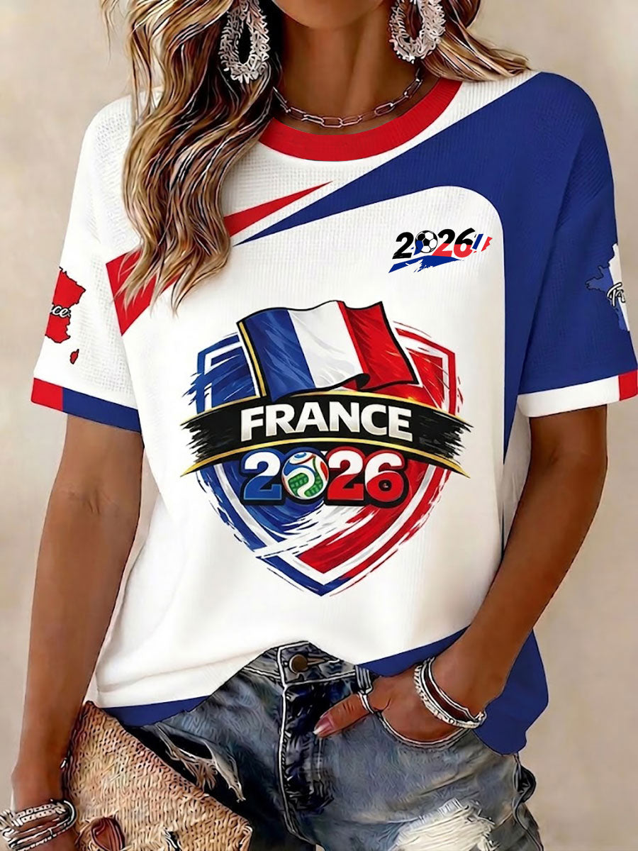 T-shirt imprimé France Football pour femme