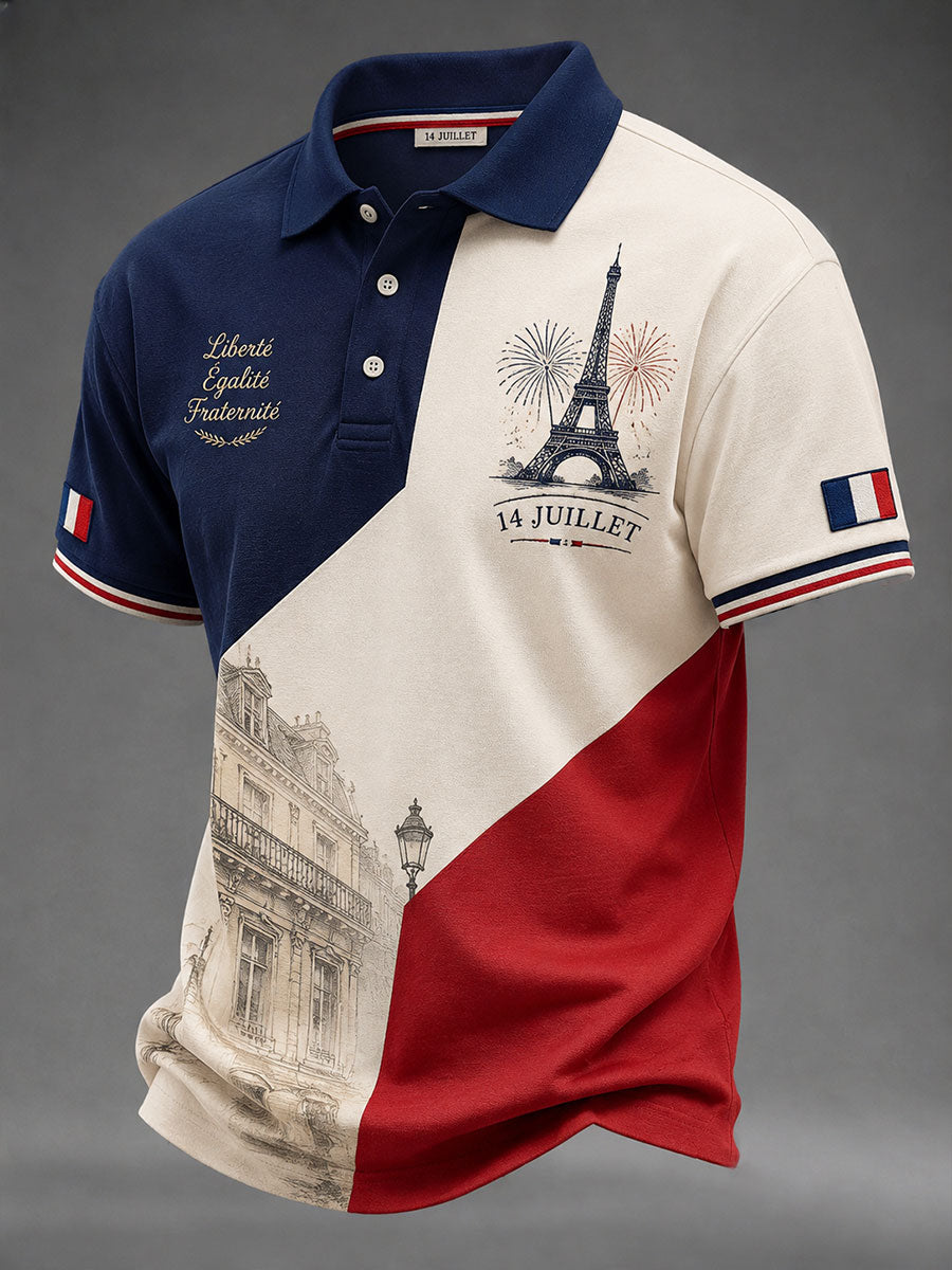 Chemise pour homme France Le 14 Juillet imprimée