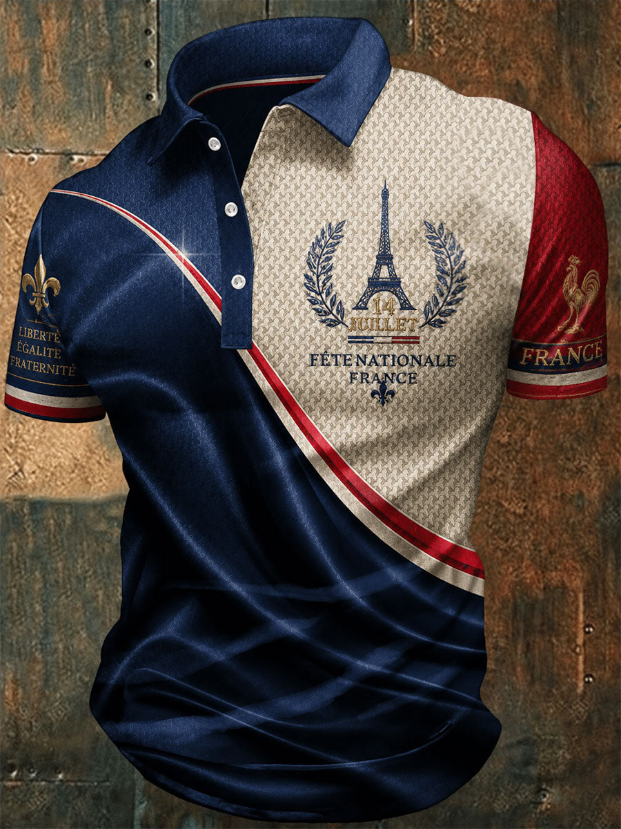 Chemise pour homme France Le 14 Juillet imprimée