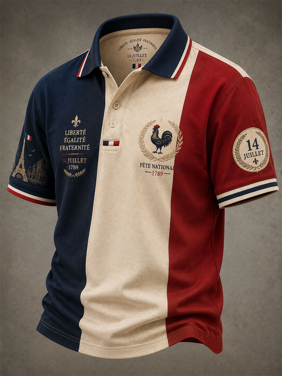 Chemise pour homme France Le 14 Juillet imprimée