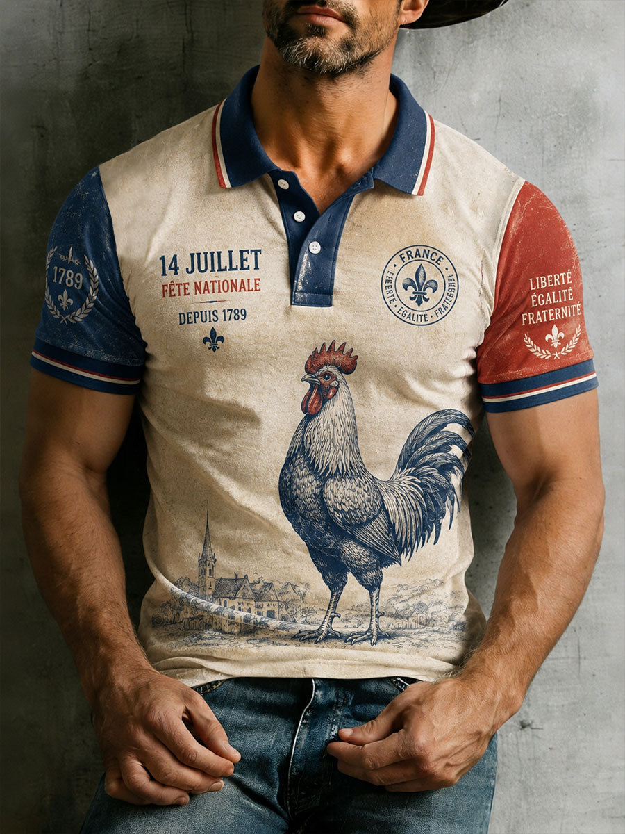 Chemise pour homme France Le 14 Juillet imprimée
