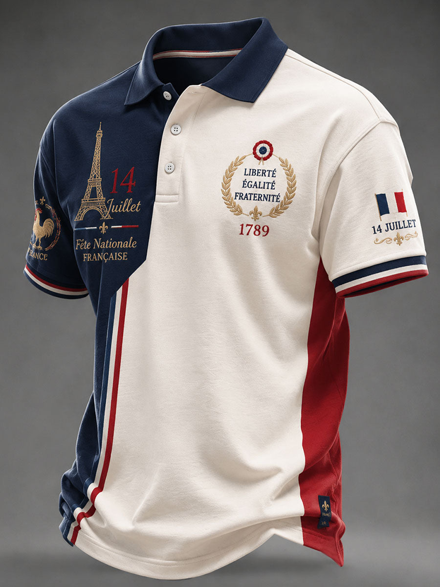 Chemise pour homme France Le 14 Juillet imprimée