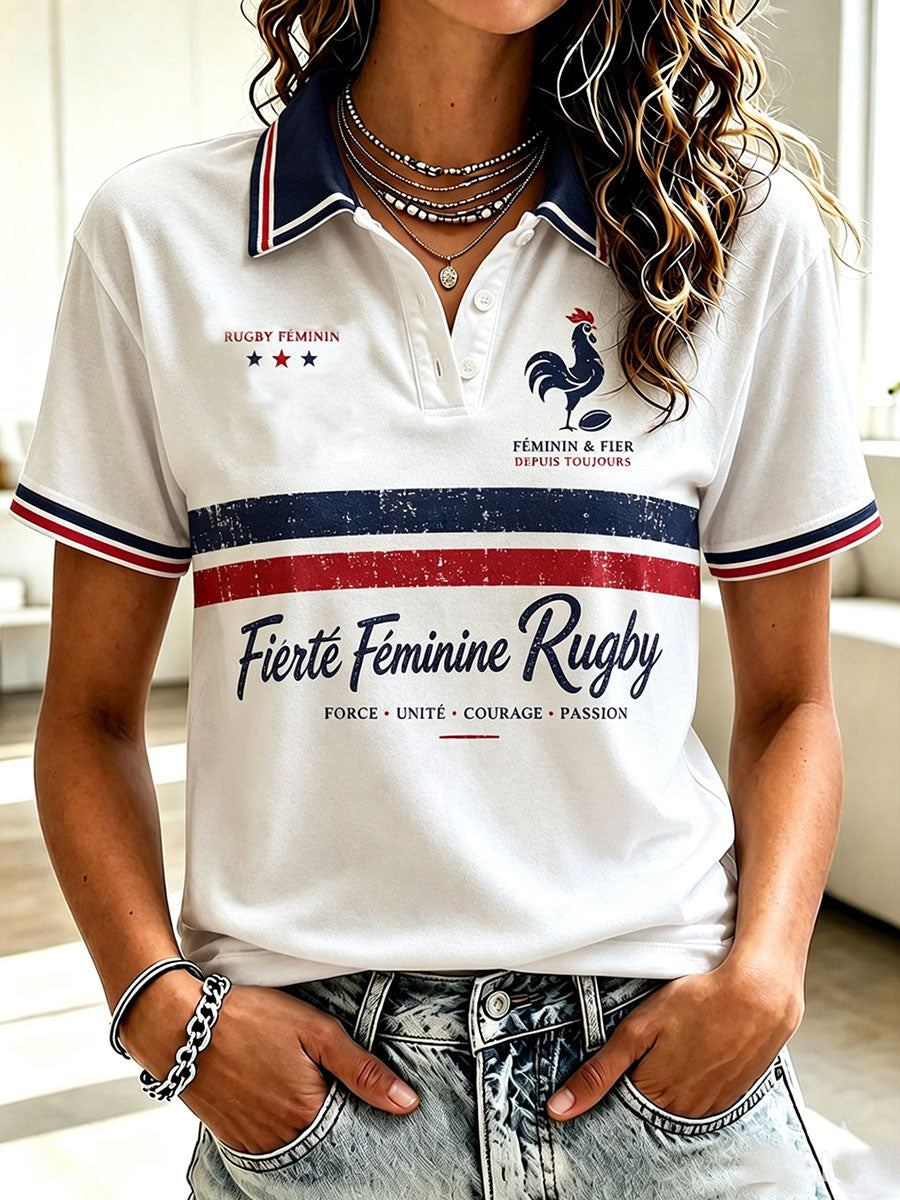 T-shirt de rugby pour femmes, France