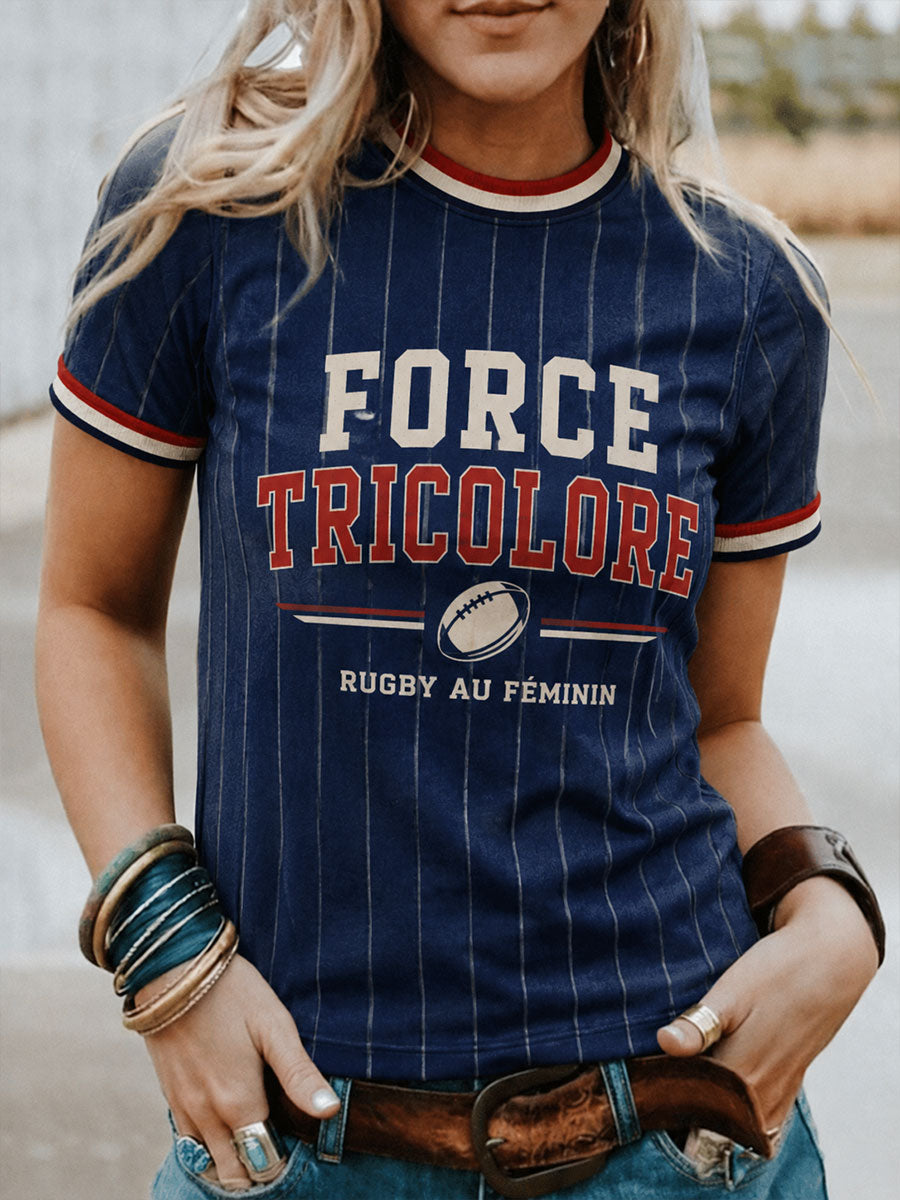 T-shirt à manches courtes France Rugby pour femme