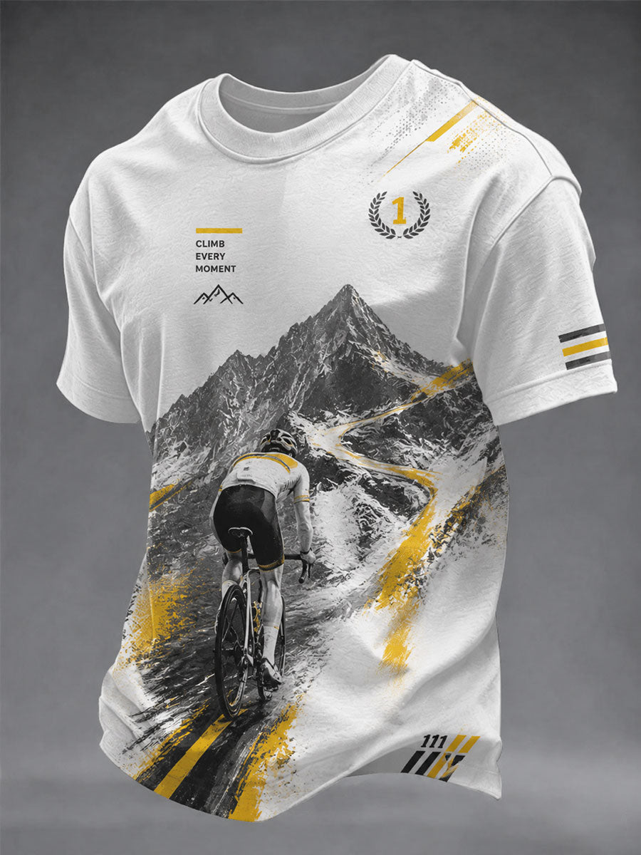 T-shirt à manches courtes pour la course cycliste masculine