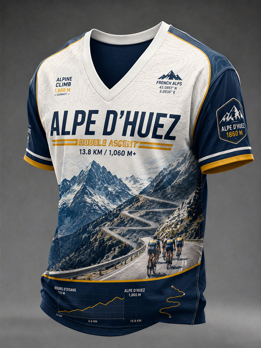 T-shirt à manches courtes pour la course cycliste masculine